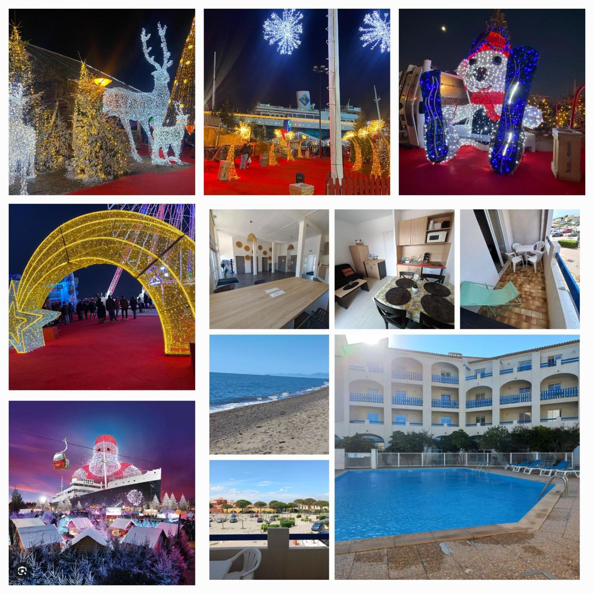 Coquet Studio 4 Pers, Piscine,Clim Mobile, Plage A 300 M,A 5Min A Pied Du Lydia 乐巴凯尔斯 外观 照片